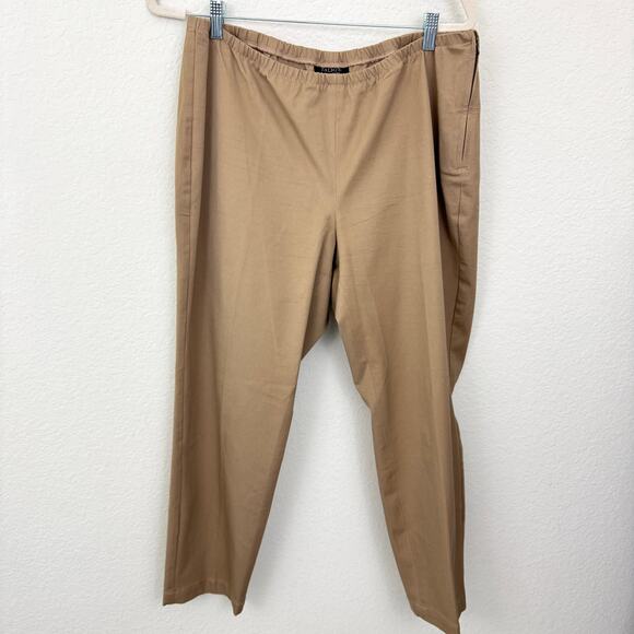 Talbots Womens Elastic Pants Size 16WP Stretch Neutral Classic Tan - Picture 1 of 6